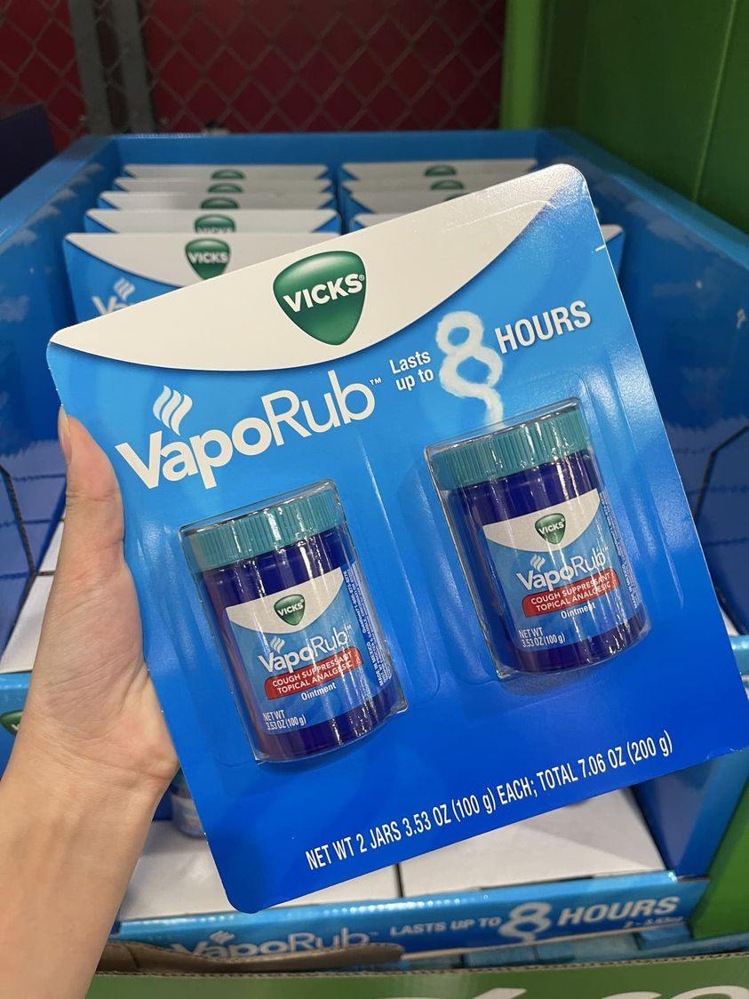 Dầu Bôi Ấm Ngực Giảm Ho Vicks VapoRub 100g của Mỹ