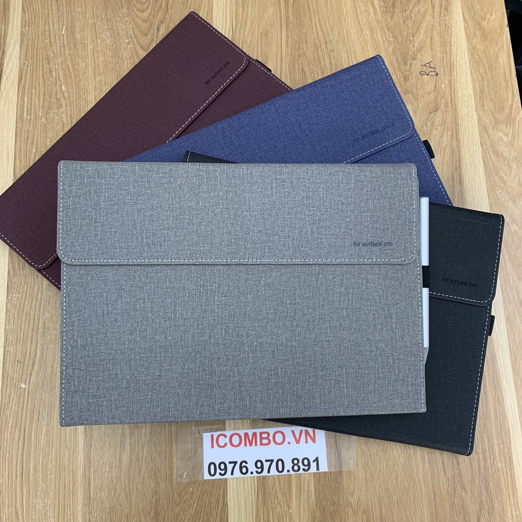 Bao da, ốp lưng cao cấp bảo vệ cho Surface Pro 4, surface pro 5, surface pro 6, surface pro 7