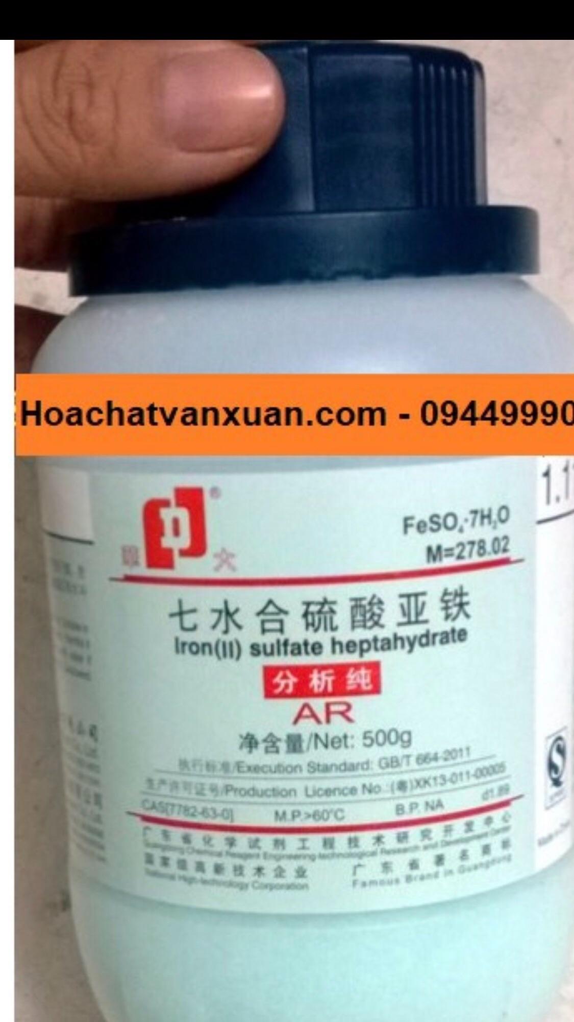 Iron(II) sulfate Sắt sunphat FeSO4 lọ 500g ferrous sunphat