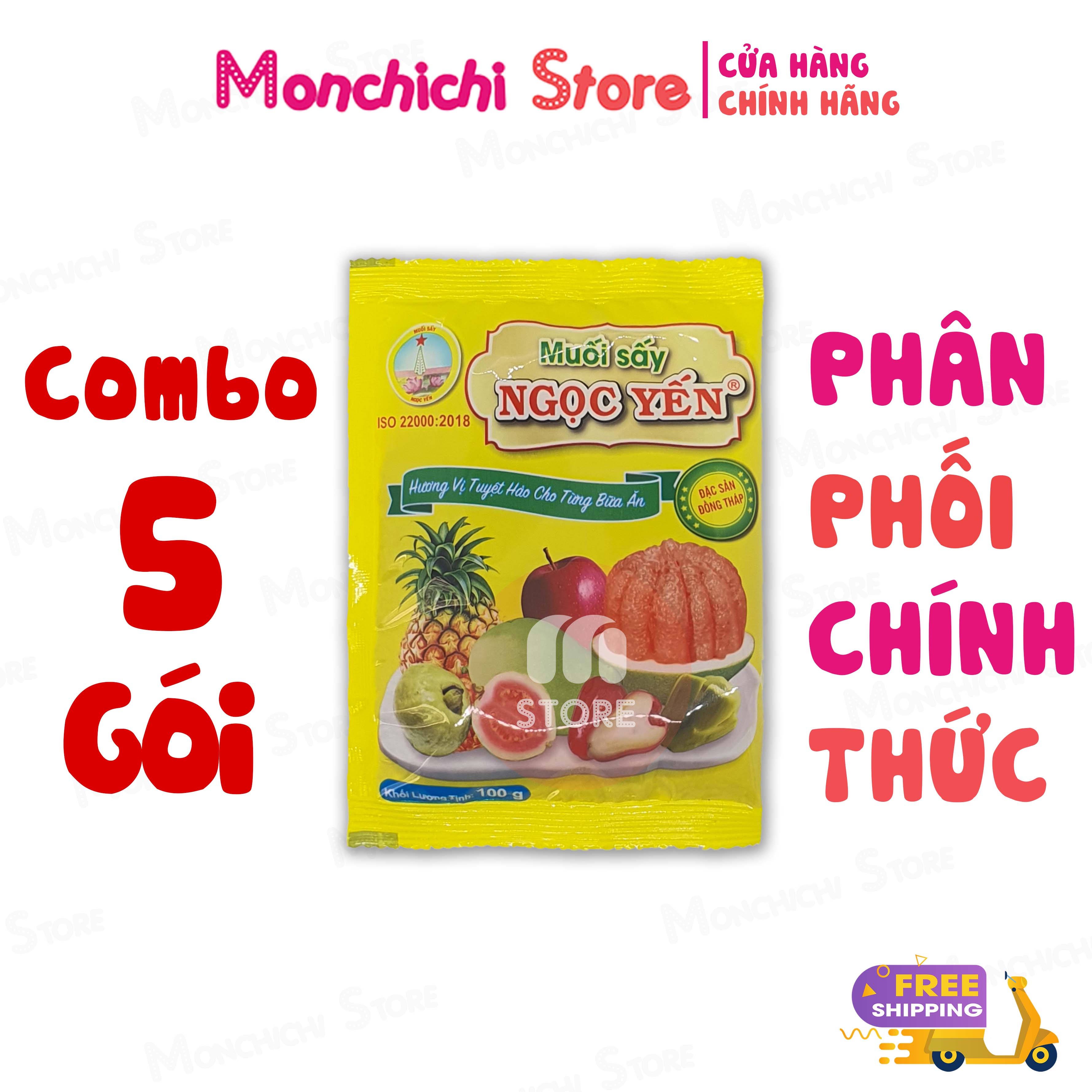 Muối sấy Ngọc Yến loại 100g - 5 gói