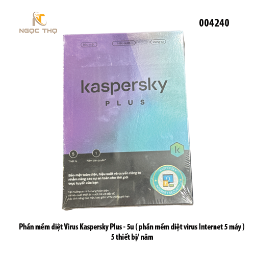  Phần mềm diệt Virus Kaspersky Plus - 5u   phần mềm diệt virus Internet 5 máy   - 5 thiết bị  năm - hàng chính hãng - Hỗ trợ cài đặt qua untraview 