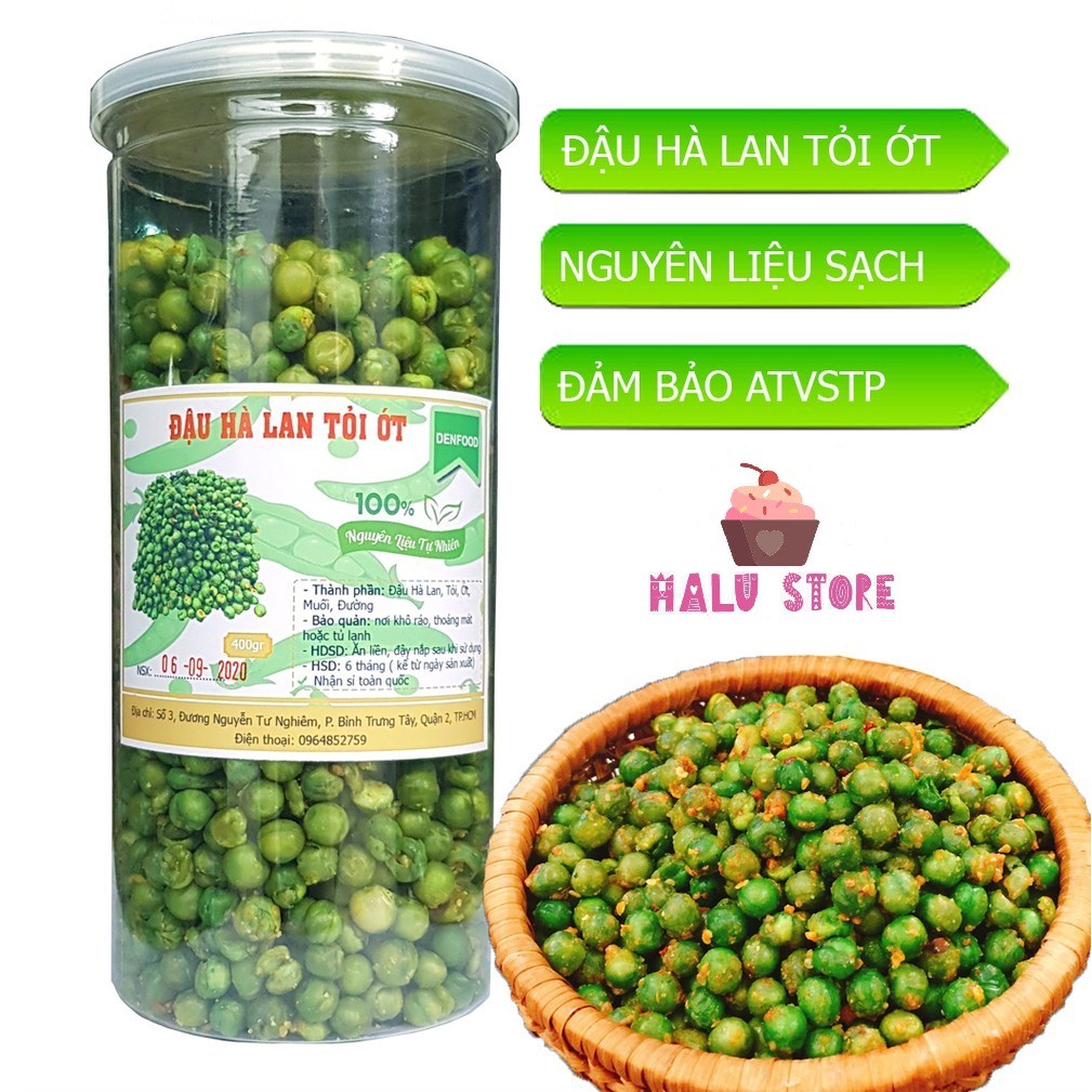 Đậu hà lan rang tỏi ớt - hủ 500gram
