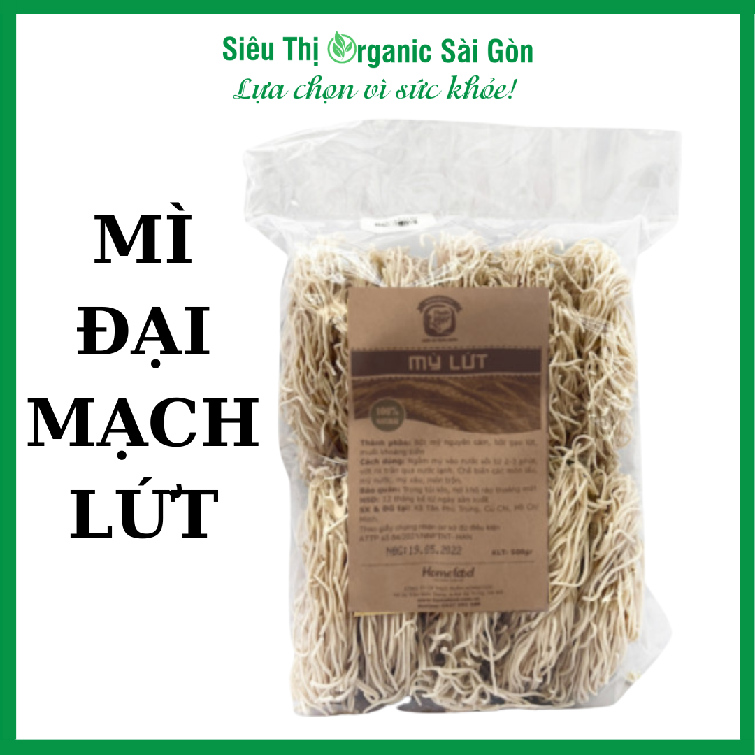 Mì gạo lứt, mì đại mạch lứt Homefood 500gram, mì thực dưỡng eatclean, mì ăn chay