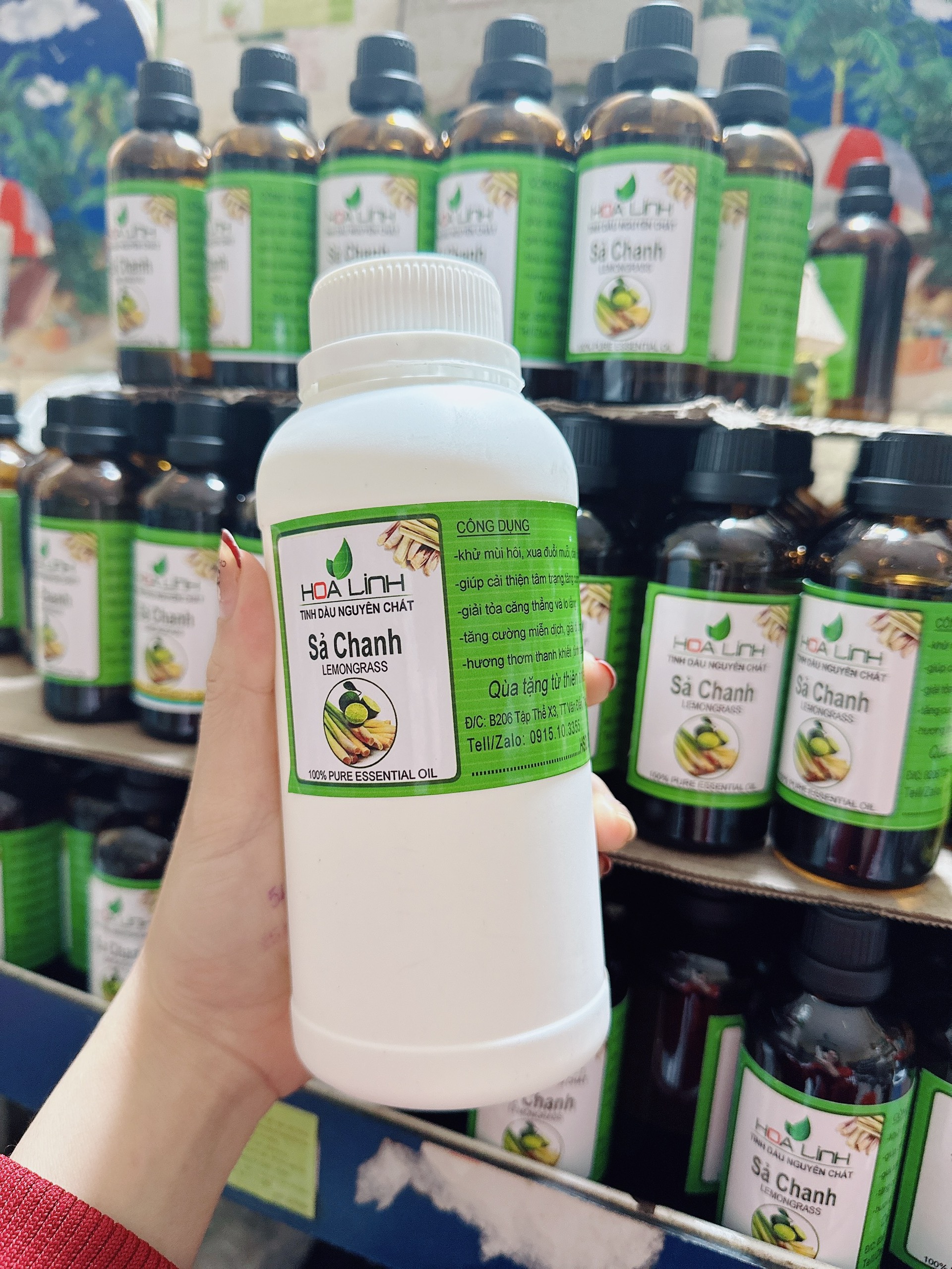 Tinh dầu sả chanh nguyên chất , chai 500ml