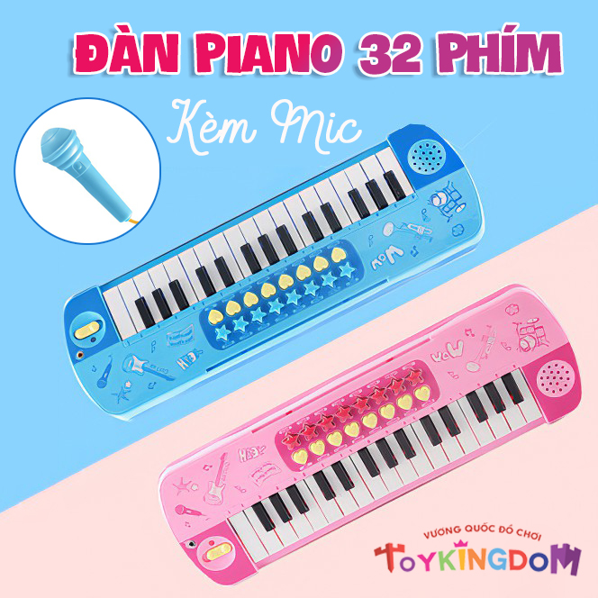 Đàn Organ Có Mic Cho Bé - Đa Dạng Bài Hát - Chuẩn Âm - Đàn Piano mini Cho Bé Tập Đàn Hát Làm Ca Sĩ - Đồ chơi nhạc cụ