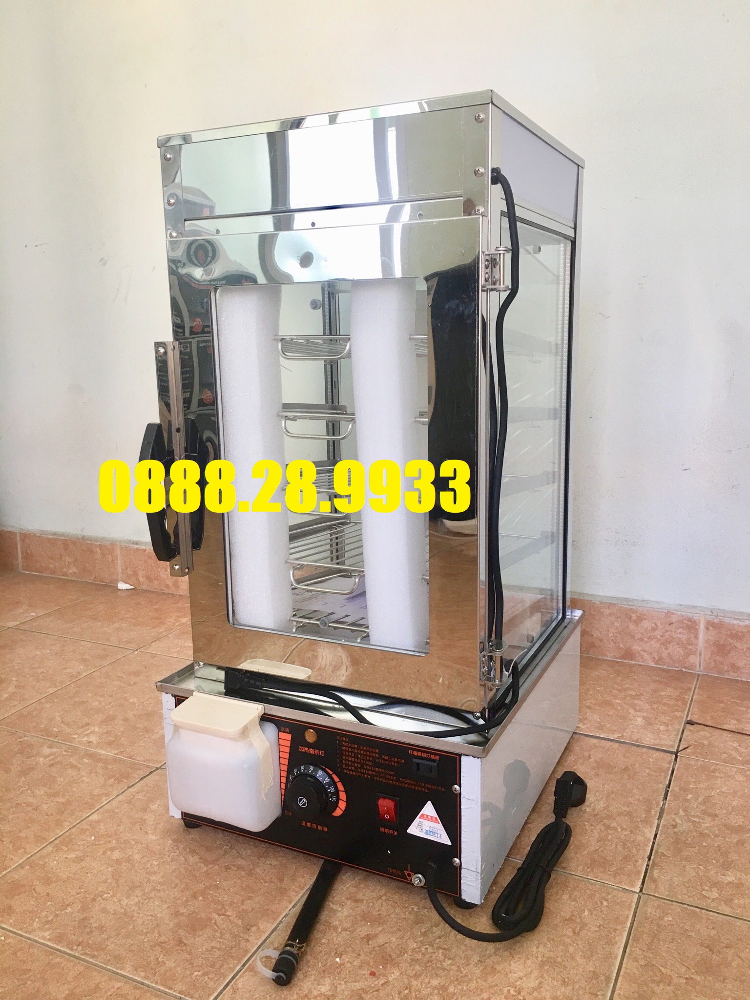 Tủ hấp chín và hấp nóng bánh bao 5 tầng inox