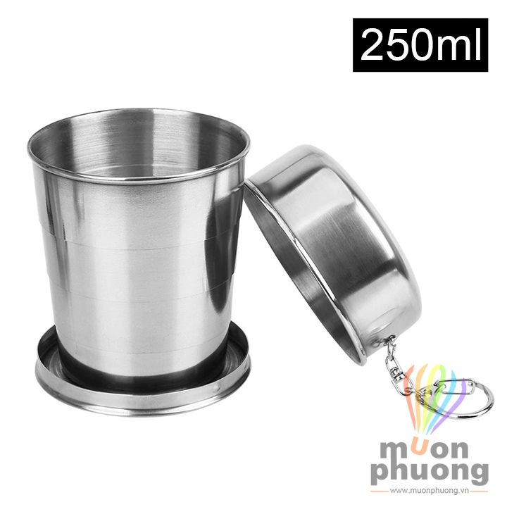 Ly cốc inox xếp gọn bỏ túi du lịch dã ngoại - MUÔN PHƯƠNG SHOP - 4