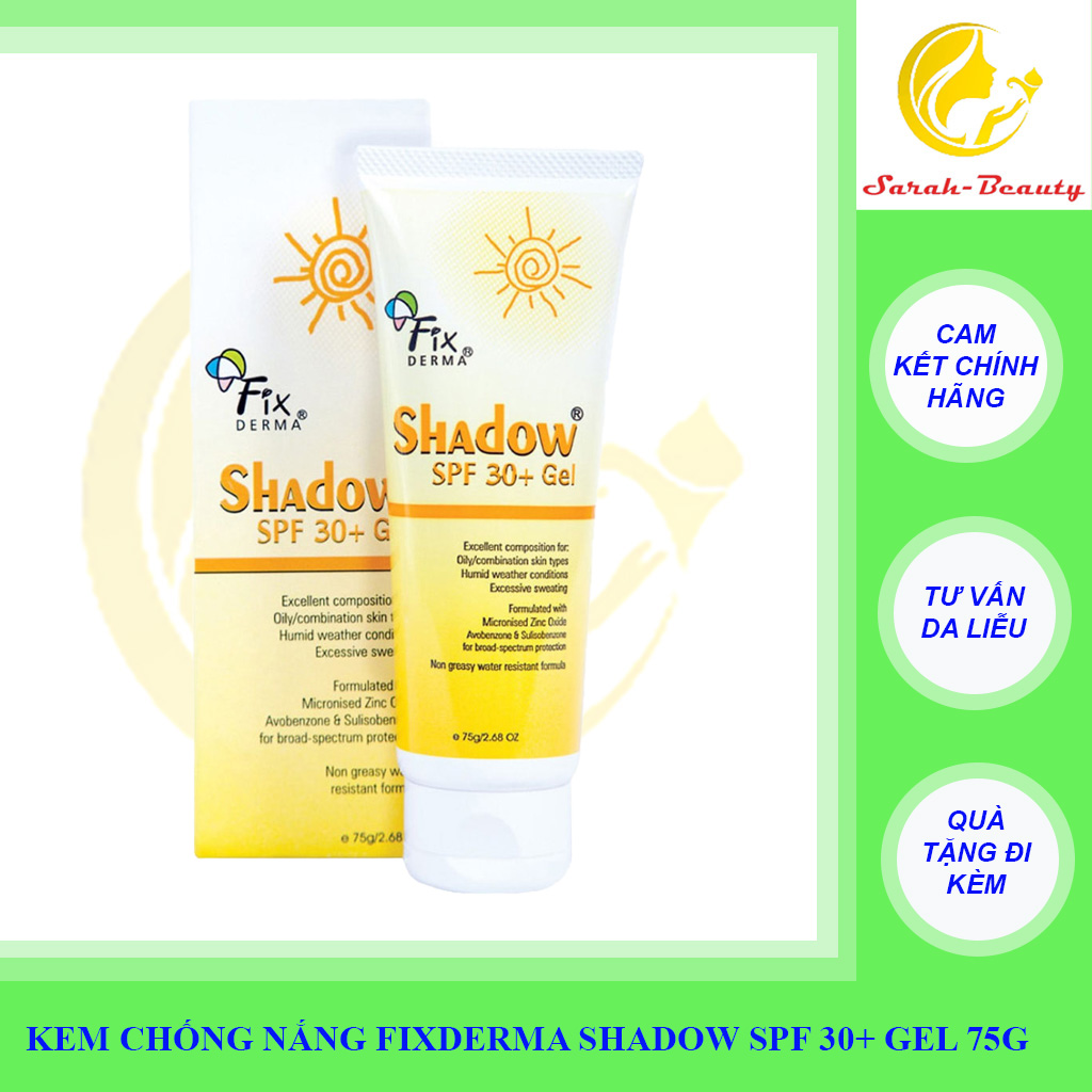 Kem chống nắng fixderma shadow spf 30+ gel 75g