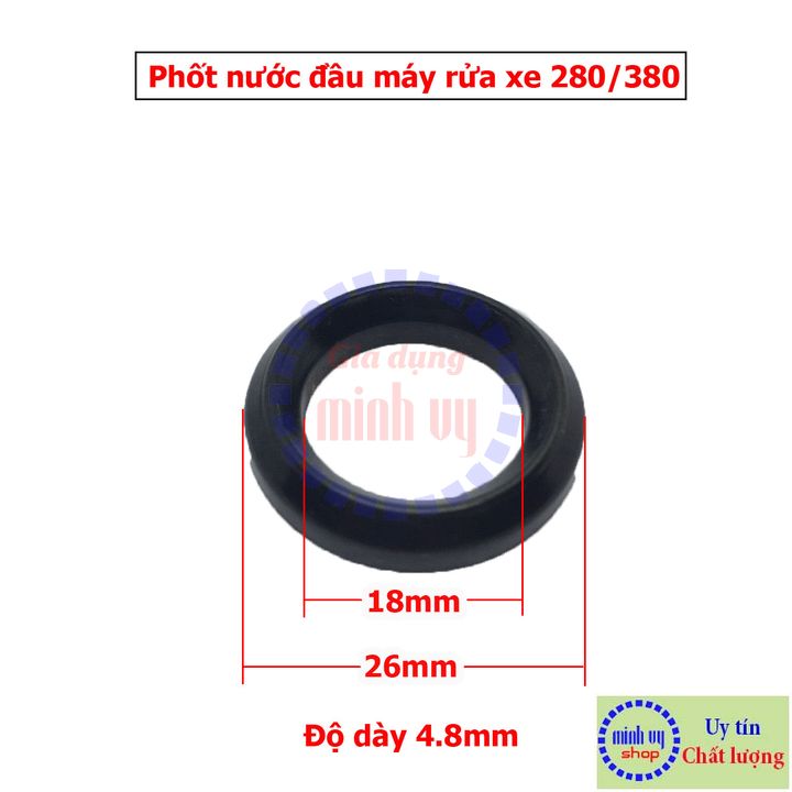 Set 3 phớt nước cho đầu bơm 280/380 - phớt nước máy rửa xe