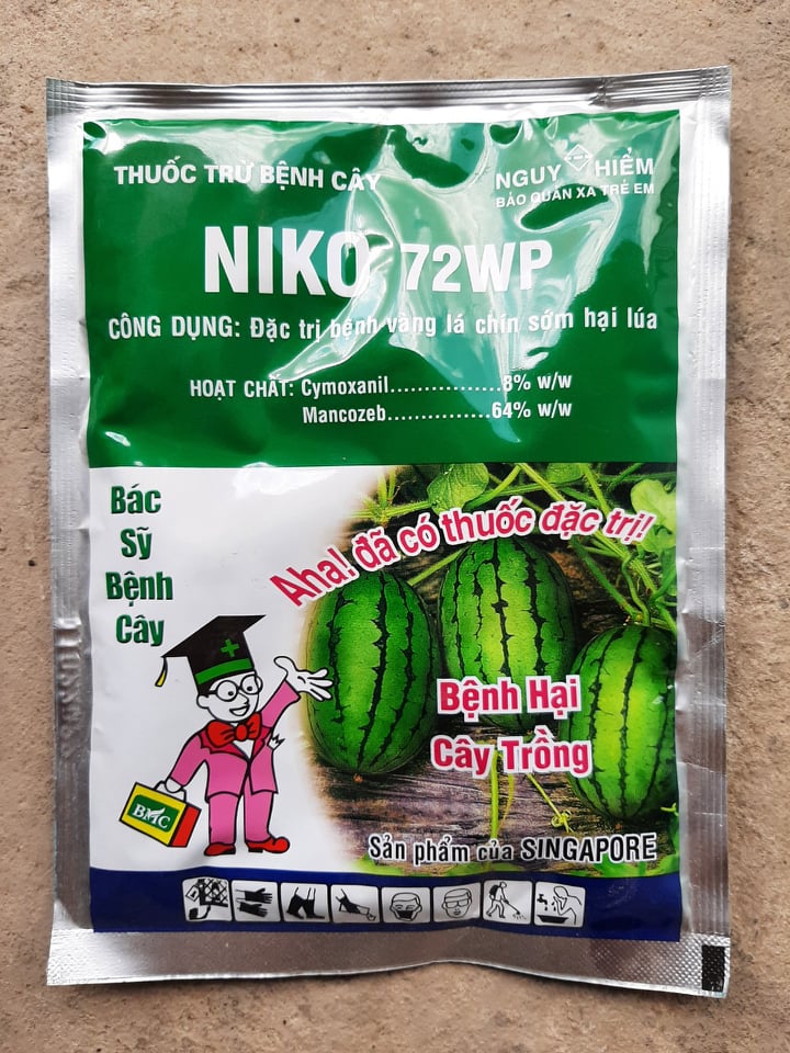 Thuốc trừ bệnh niko 72wp phòng trừ nấm bệnh gây hại cây trồng gói 100gram_vtnn trung thien thinh