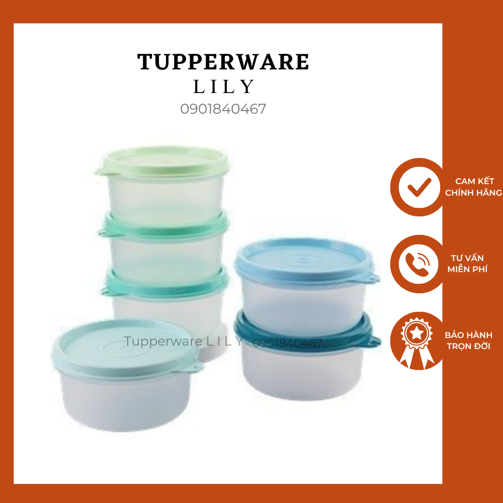 Bộ hộp BQTP Colorful Small Server 200ml màu mới - Tupperware