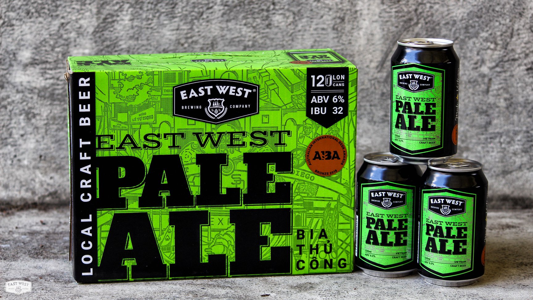 BIA THỦ CÔNG EAST WEST PALE ALE - THÙNG 12 LON