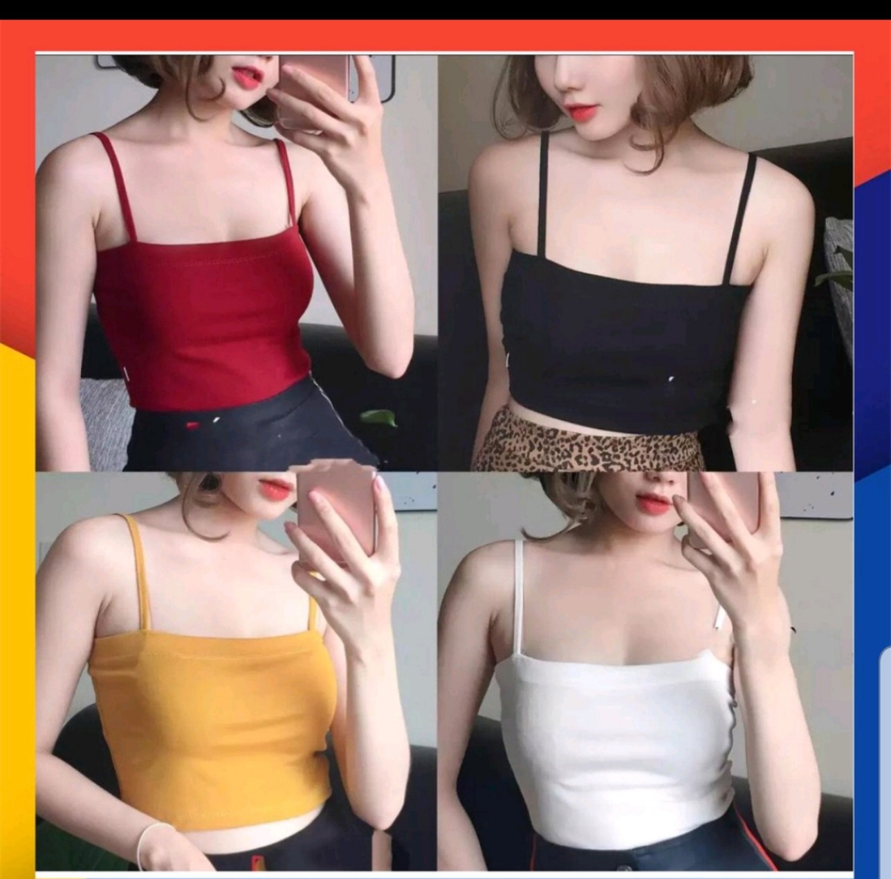 Áo 2 dây ngang xinh xắn trẻ trung