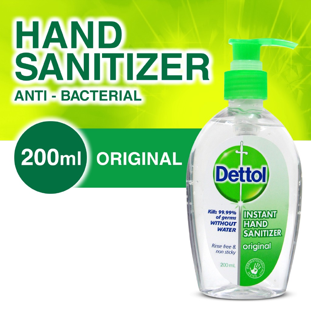 200ml gel rửa tay khô dettol diệt khuẩn không cần nước healthy touch instant hand sanitiser refresh- hàng xách tay mỹ