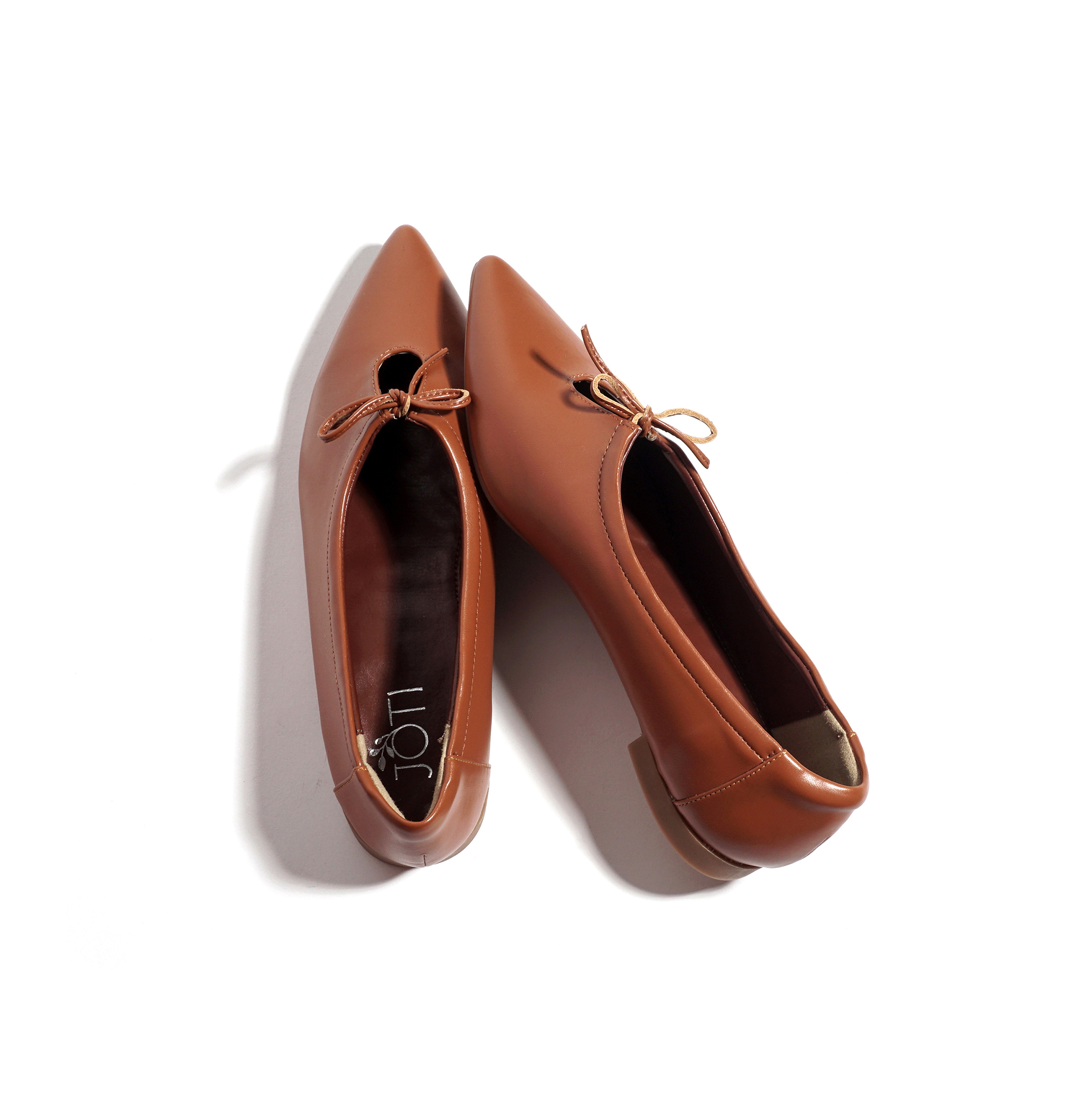 JOTI Giày Đế Bằng Nữ Rebecca Loafer 3213VN1 2020 - Bít Mũi Phối Nơ Nhỏ Xinh Gót Bệt - Mang Đi Làm Dạo Phố