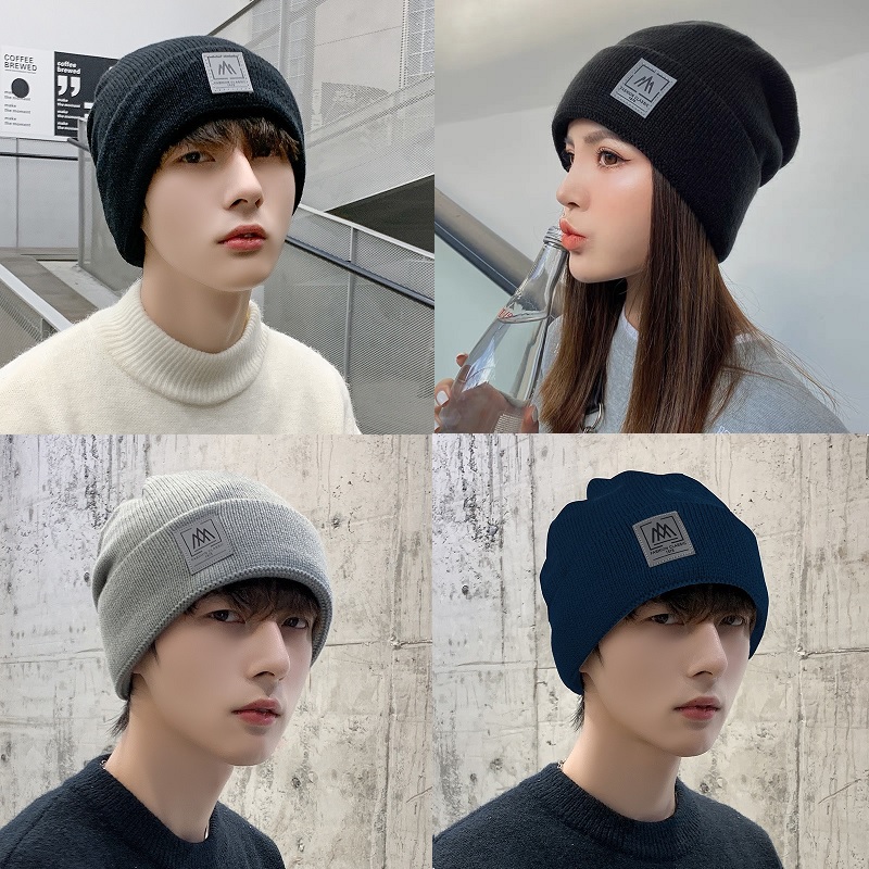 [ Hàng Đẹp ] Mũ Len CLASSIC 2 lớp Lót Nỉ Trơn Hàn Quốc Nhiều Màu , Nón Len Unisex Nam Nữ Giá Rẻ Hot Trend Màu Đen, ML-01