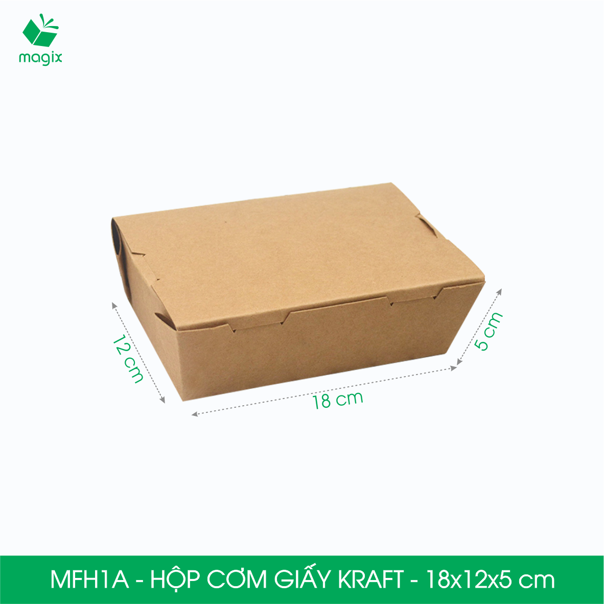 MFH1A - 18x12x5 cm - 500 hộp đựng thực phẩm - Hộp đựng đồ ăn