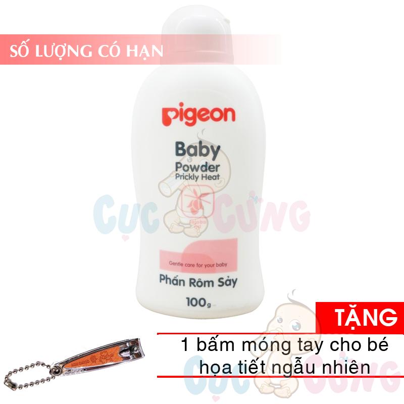 Phấn rôm Pigeon Tặng 1 cắt móng tay họa tiết ngẫu nhiên - phan rom cho be
