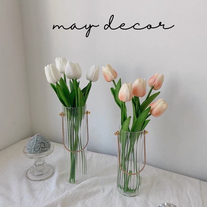 Hoa tulip phụ kiện chụp ảnh, trang trí -may.decor-