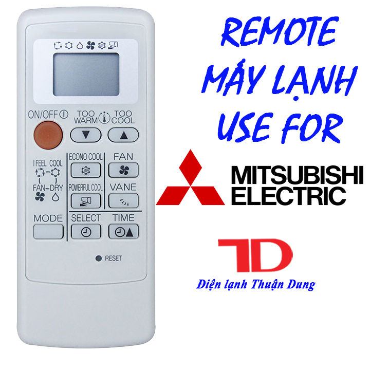Remote máy lạnh dùng cho Mitsubishi Electric Mặt trắng