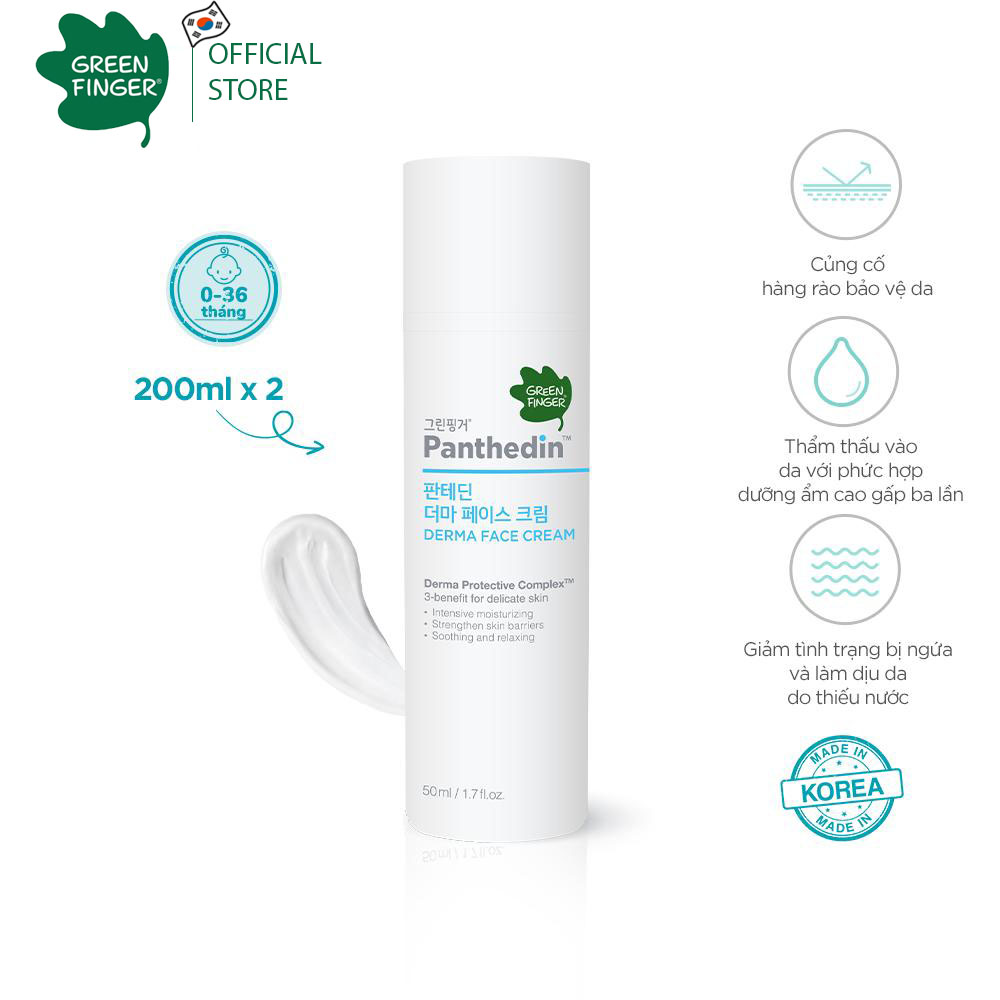 Kem dưỡng ẩm da mặt cho bé greenfinger panthedin face cream 50ml