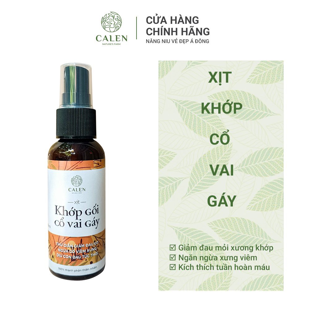 Xịt khớp calen, xịt giảm đau cơ và khớp đầu gối, cổ vai gáy chai 50ml