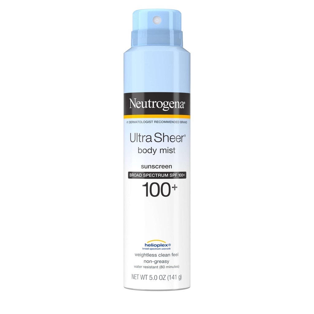Xịt Chống Nắng Neutrogena Ultra Sheer Body Mist Sunscreen SPF 100+ (141g)