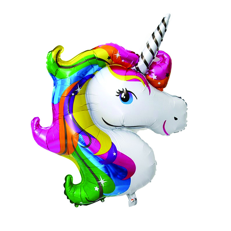 BONG BÓNG HÌNH ĐẦU NGỰA MỘT SỪNG - RAINBOWN UNICORN 40 CM