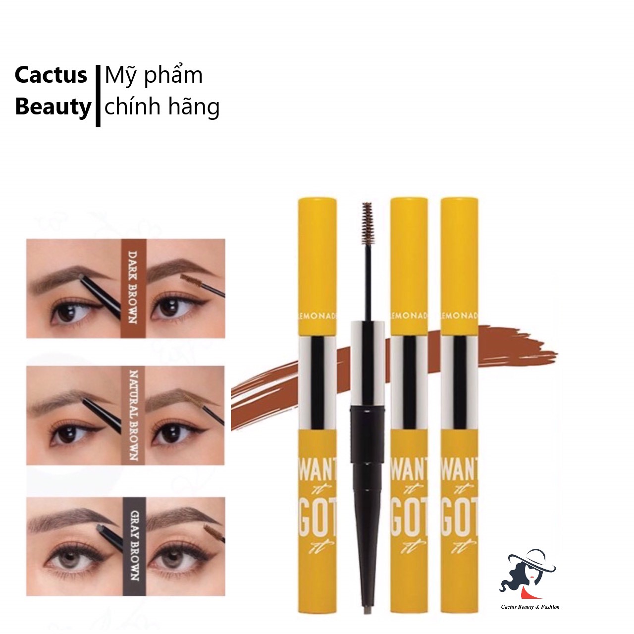 Chì kẻ mày Lemonade Want It Got It Dual Eyebrown