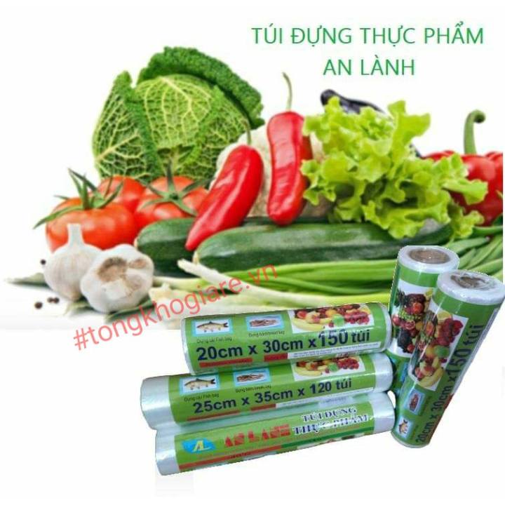 COMBO 2 CUỘN TÚI ĐỰNG THỰC PHẨM AN LÀNH 25cm x 35cm