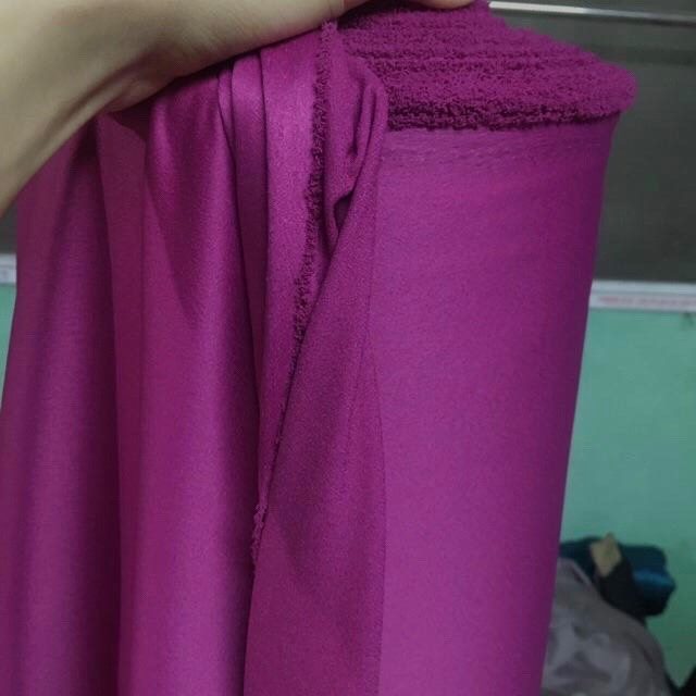 Vải lụa cát sần dày dãn mềm màu hồng sen 1mx khổ 1,5m của Vải rẻ HB shop