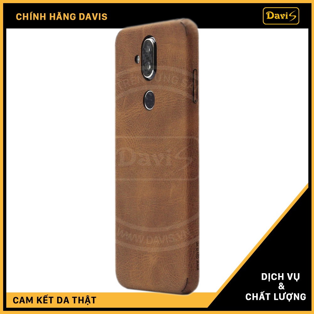 Dán da full viền Nokia 8.1, làm từ da thật cao cấp - Chính hãng Davis