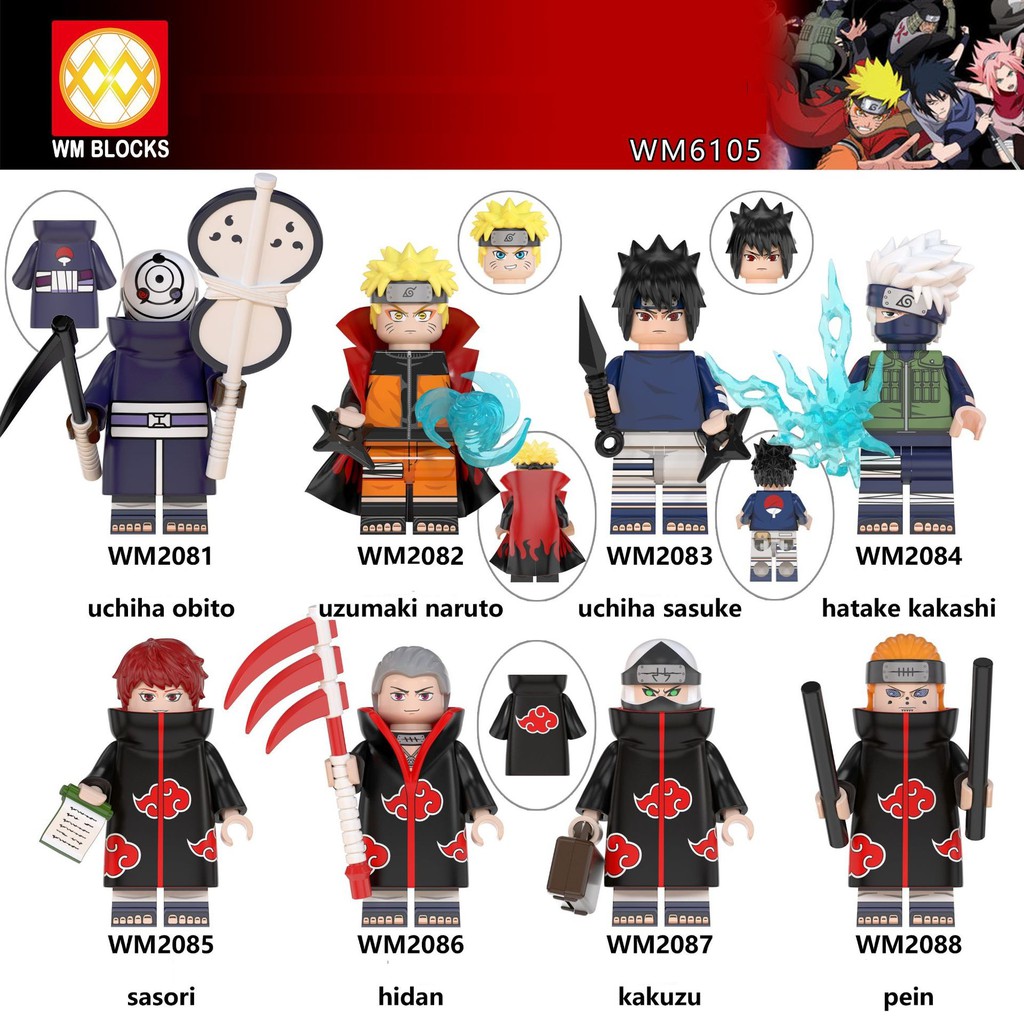 Giảm giá Combo 8 minifigures các nhẫn giả ninja naruto uchiha ...
