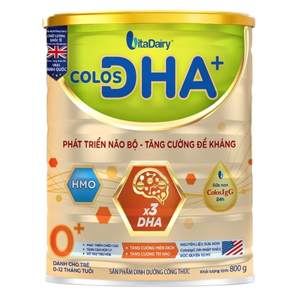 Sữa Colos DHA 0+ 800g cho bé từ 0-12 tháng (Date 4/8/2024)