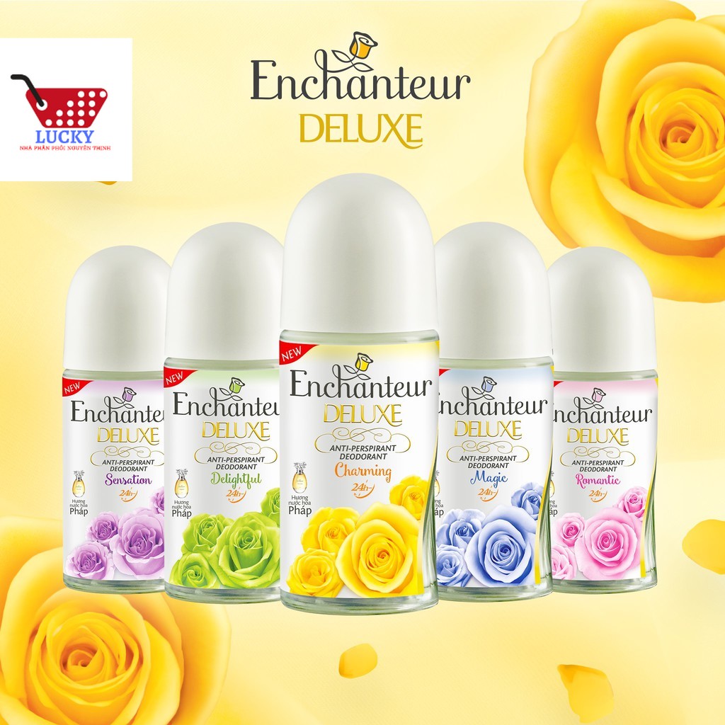 Lăn khử mùi Trắng da Enchanteur 50ml Hiệu quả đến 24h