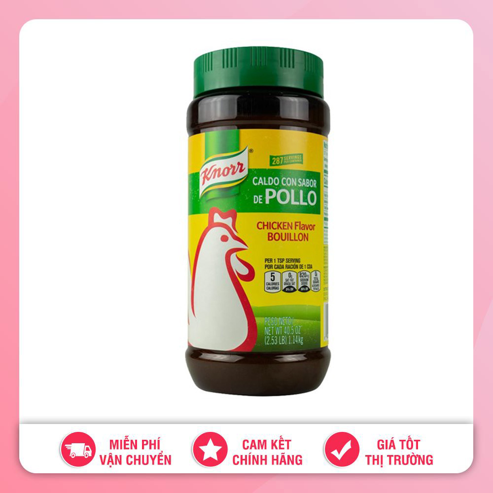 Bột nêm gà knorr pollo chicken flavor bouillon mỹ 1.14kg