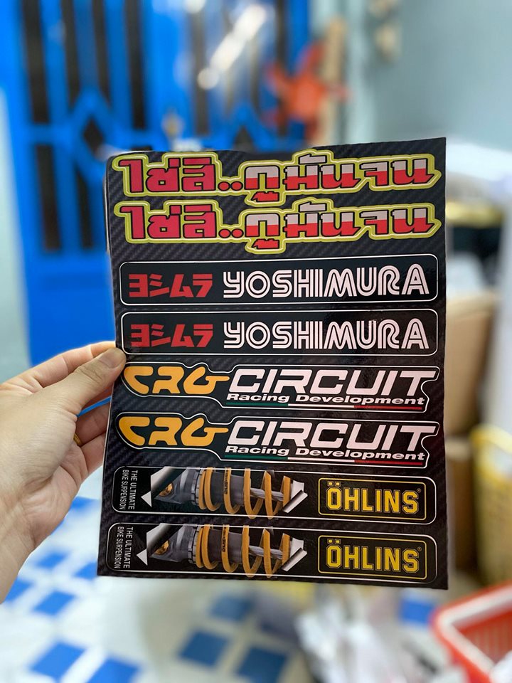 [HCM]TEM LOGO DÁN PHUỘC DÁN GẤP CHỮ THÁI YOSHIMURA