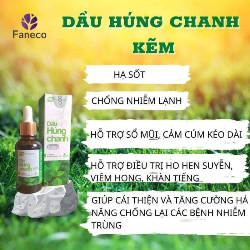 Tinh dầu húng chanh kẽm faneco / tinh dầu húng chanh miri kids faneco 30ml
