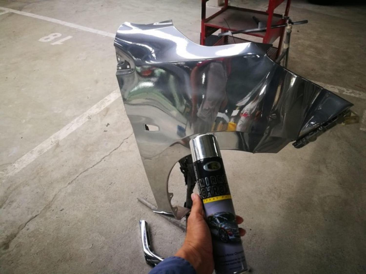 Sơn Xịt hiệu ứng gương soi,inox Bosny Mirror Chrome B123