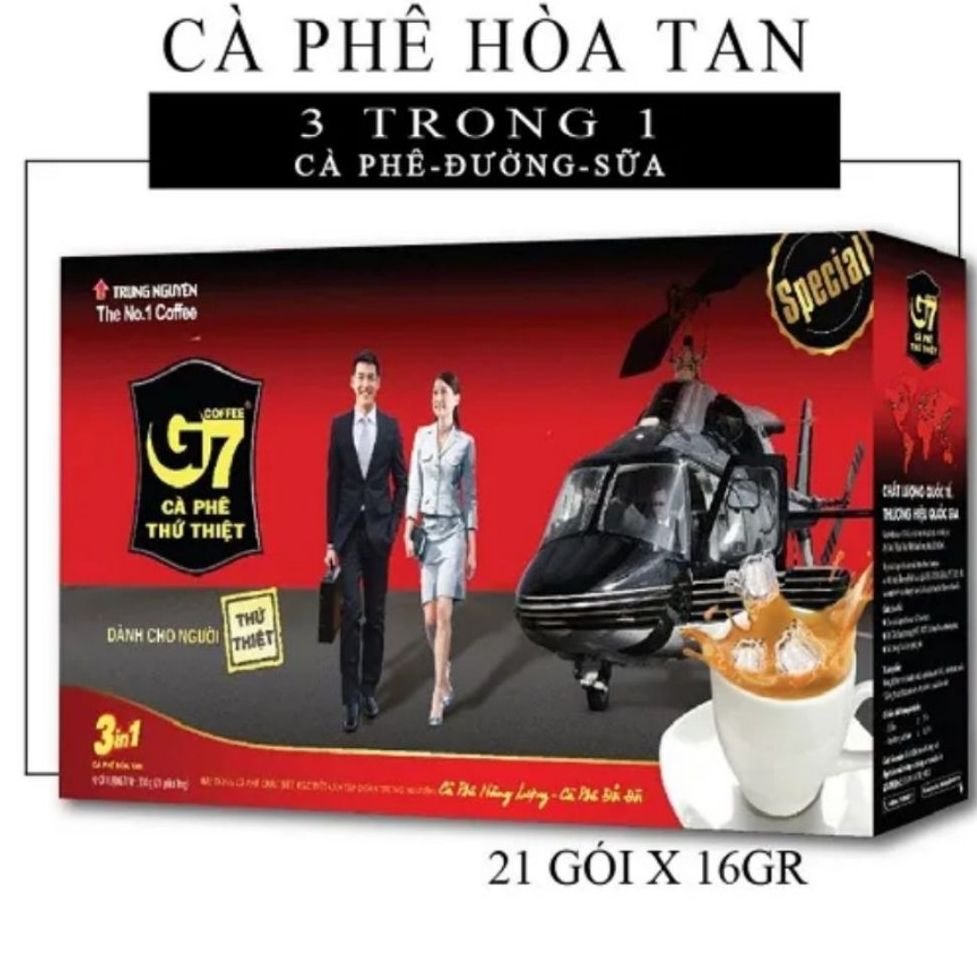 Cà phê sữa hòa tan g7 3 trong 1 hộp 336g
