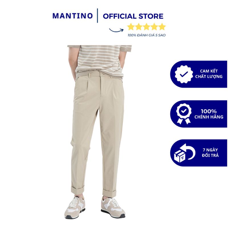 Quần baggy nam Mantino hàn quốc vải NANO VITEX ống rộng AP1