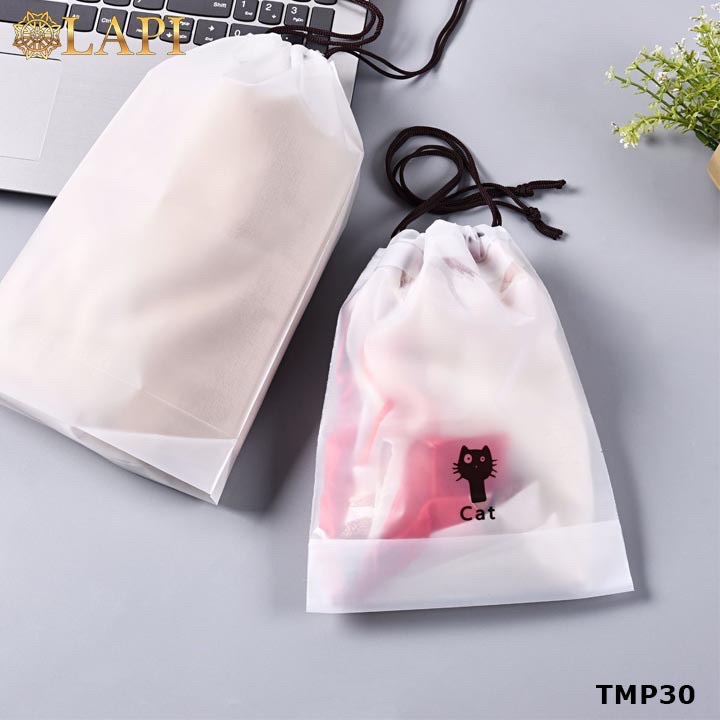 [SIÊU RẺ] Set 3 Túi dây rút đựng mỹ phẩm, đồ dùng nhỏ du lịch tiện dụng, không thấm nước hình chú mèo