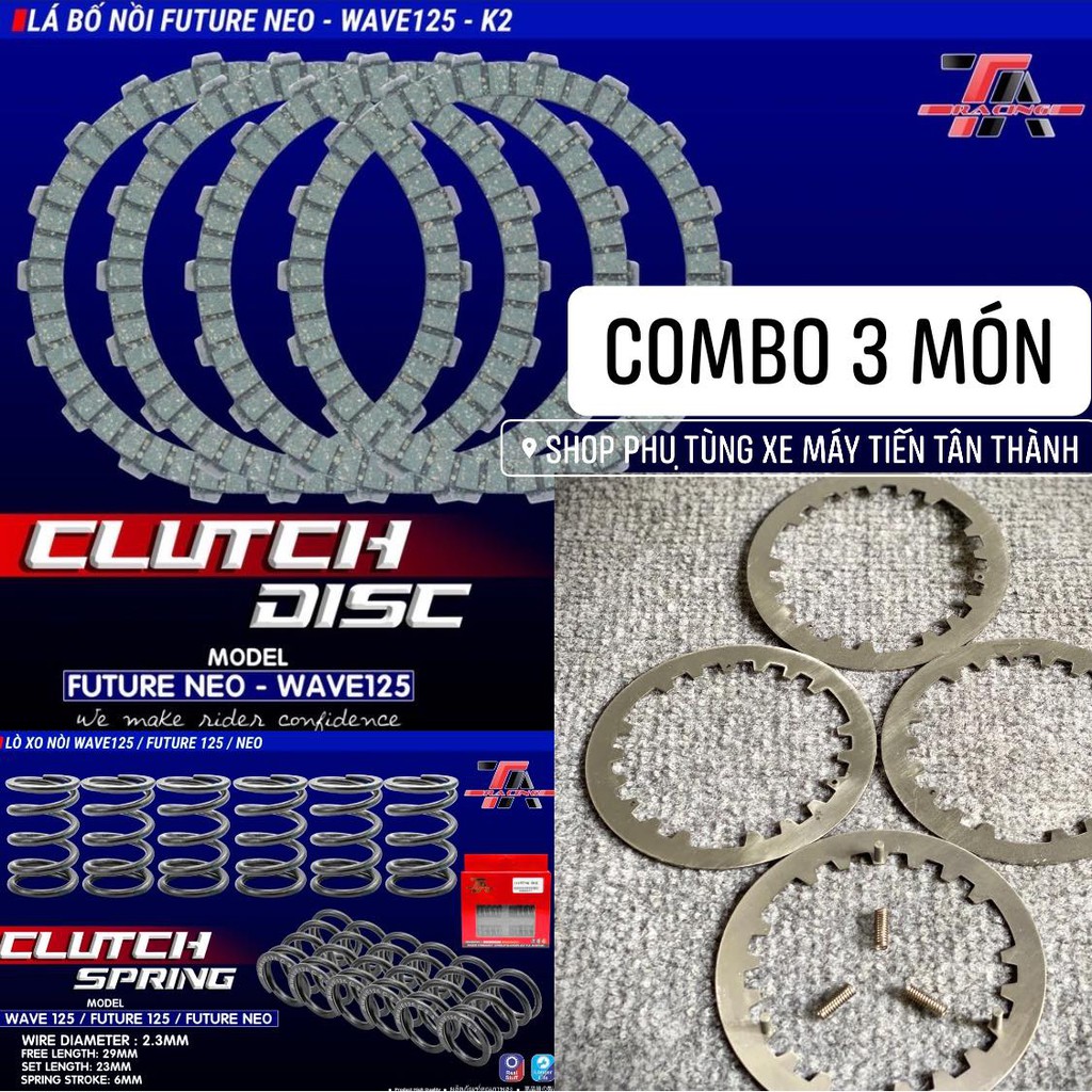 [ COMBO 3 MÓN ] LÒ XO / BỐ NỒI / LÁ SẮT ĐỘ TA RACING FUNEO / FU LED / MZX 125 / WAVE 125