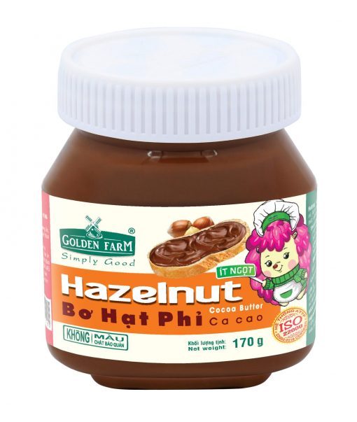 [SẢN PHẨM MỚI] Bơ Hạt Phỉ Cacao 170g Golden Farm, Peanut Butter