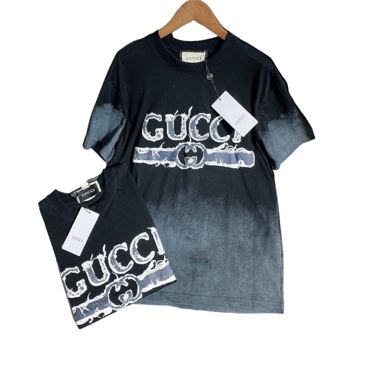 Áo thun Unisex Form rộng loang đen ,chất cotton co giãn in 5D