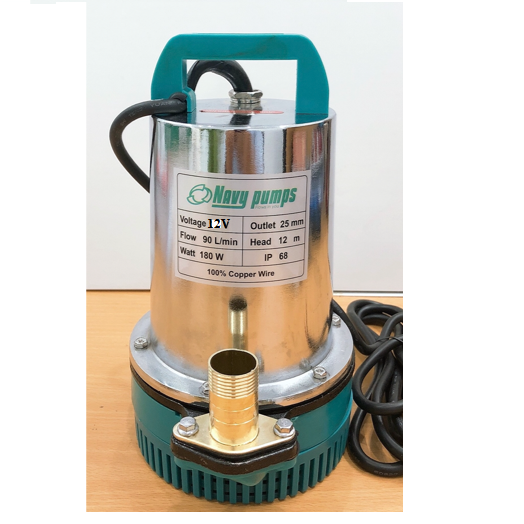 Máy bơm DC12V máy bơm chìm INOX DC hiệu Navy