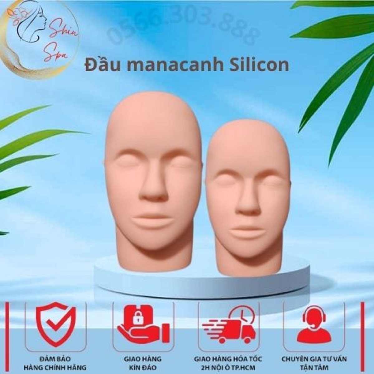 Đầu manacanh | đầu canh giả silicon cho nối mi massage bấm huyệt