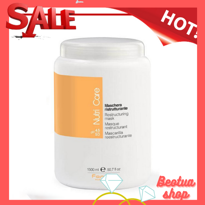 Kem ủ tóc Fanola Nutricare hàng chuẩn KEM Ủ TÓC FANOLA NUTRICARE RESTRUCTURING MASK 1500ML Giúp tóc mềm mượt, bóng khỏe, kích thích tóc mọc nhanh hơn.
