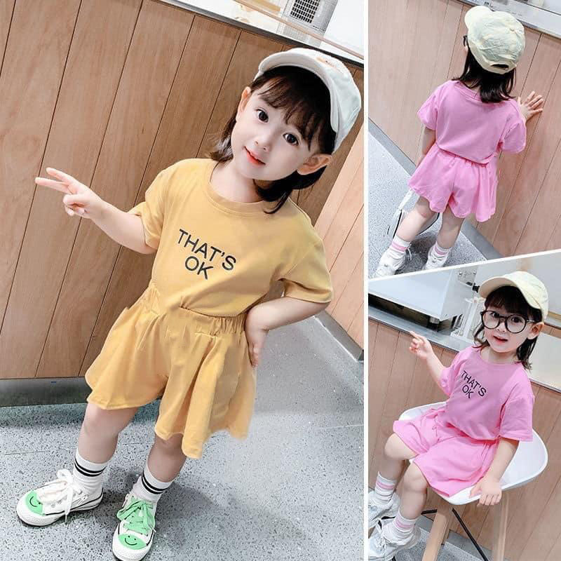 [MẪU MỚI] BỘ CỘC TAY THAT'S OK CHẤT COTTON MỀM MÁT ĐÁNG YÊU CHO BÉ TRAI VÀ GÁI 7-17KG. VIDEO THẬT. YURI BABY SHOP