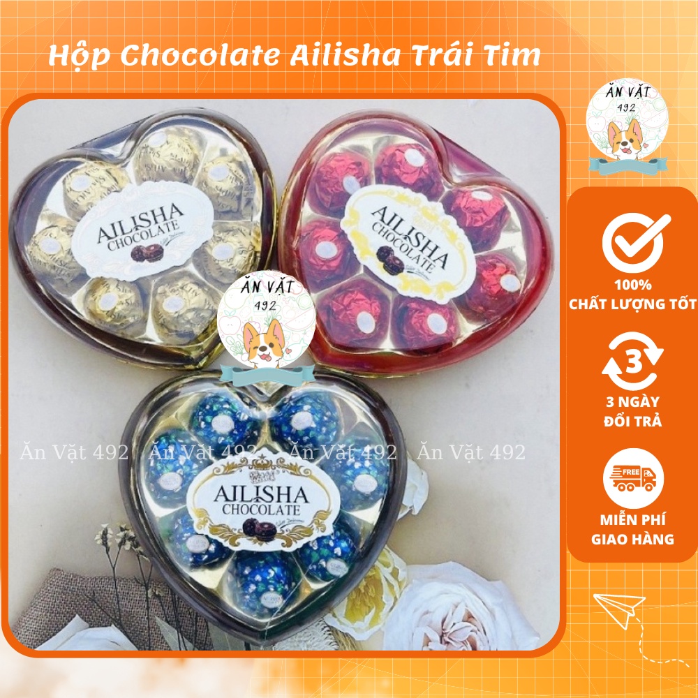 Hộp Chocolate Ailisha Trái Tim - Ăn Vặt 492